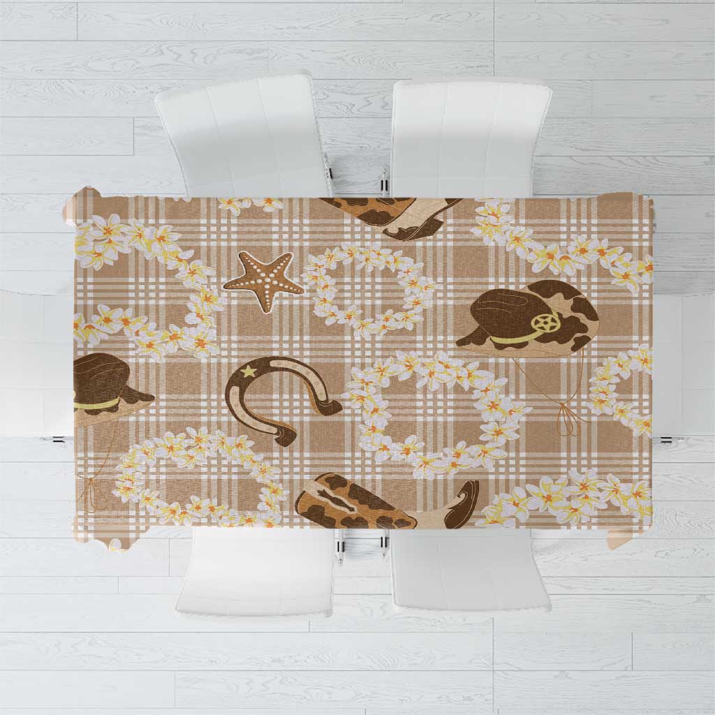 Aloha Hawaii Paniolo Khaki Palaka Tablecloth Coastal Rodeo LT7 Khaki - Polynesian Pride
