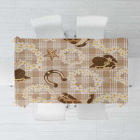 Aloha Hawaii Paniolo Khaki Palaka Tablecloth Coastal Rodeo LT7 Khaki - Polynesian Pride