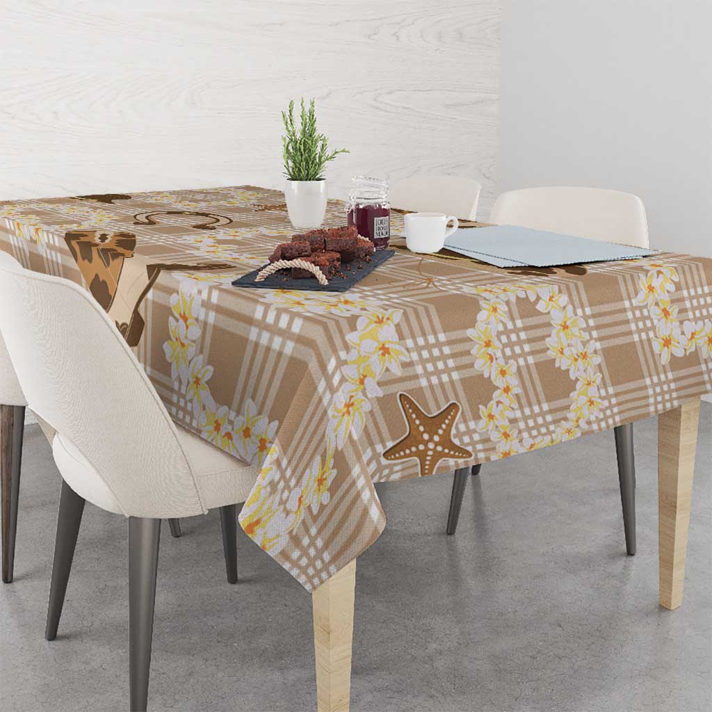 Aloha Hawaii Paniolo Khaki Palaka Tablecloth Coastal Rodeo LT7 - Polynesian Pride