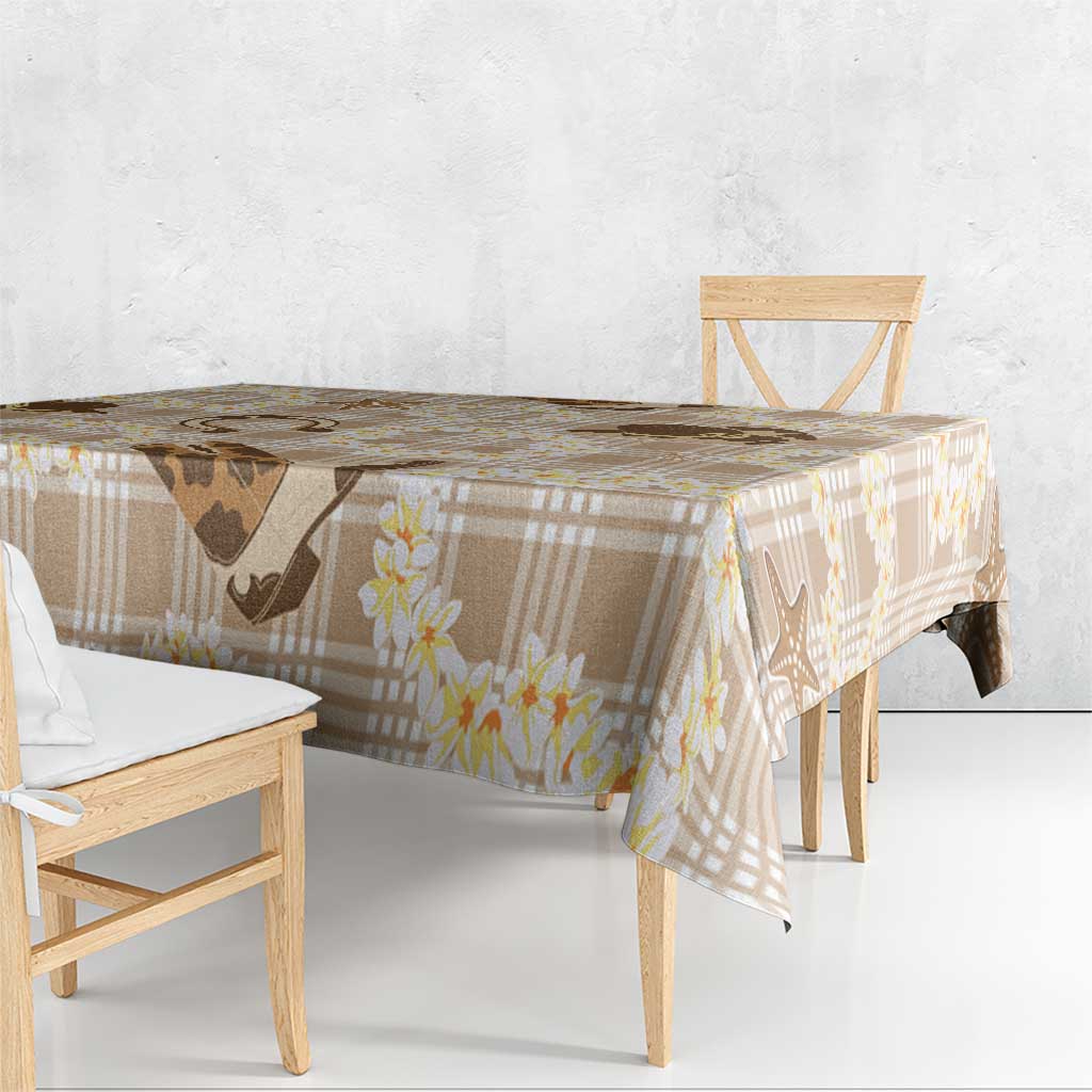 Aloha Hawaii Paniolo Khaki Palaka Tablecloth Coastal Rodeo LT7 - Polynesian Pride