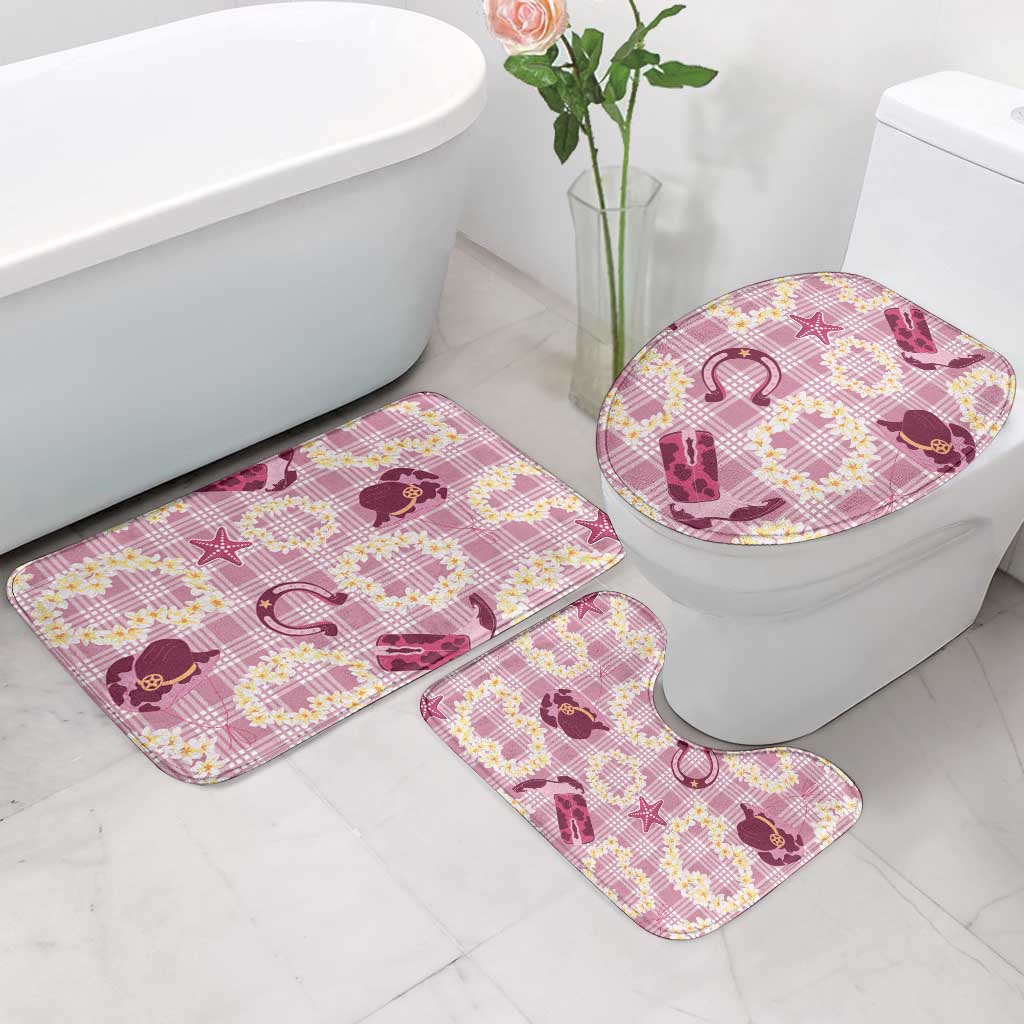 Aloha Hawaii Paniolo Lokelani Rose Palaka Bathroom Set Coastal Rodeo LT7 - Polynesian Pride