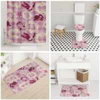 Aloha Hawaii Paniolo Lokelani Rose Palaka Bathroom Set Coastal Rodeo LT7 - Polynesian Pride