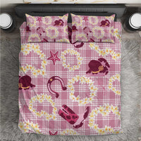 Aloha Hawaii Paniolo Lokelani Rose Palaka Bedding Set Coastal Rodeo LT7 Rose Pink - Polynesian Pride