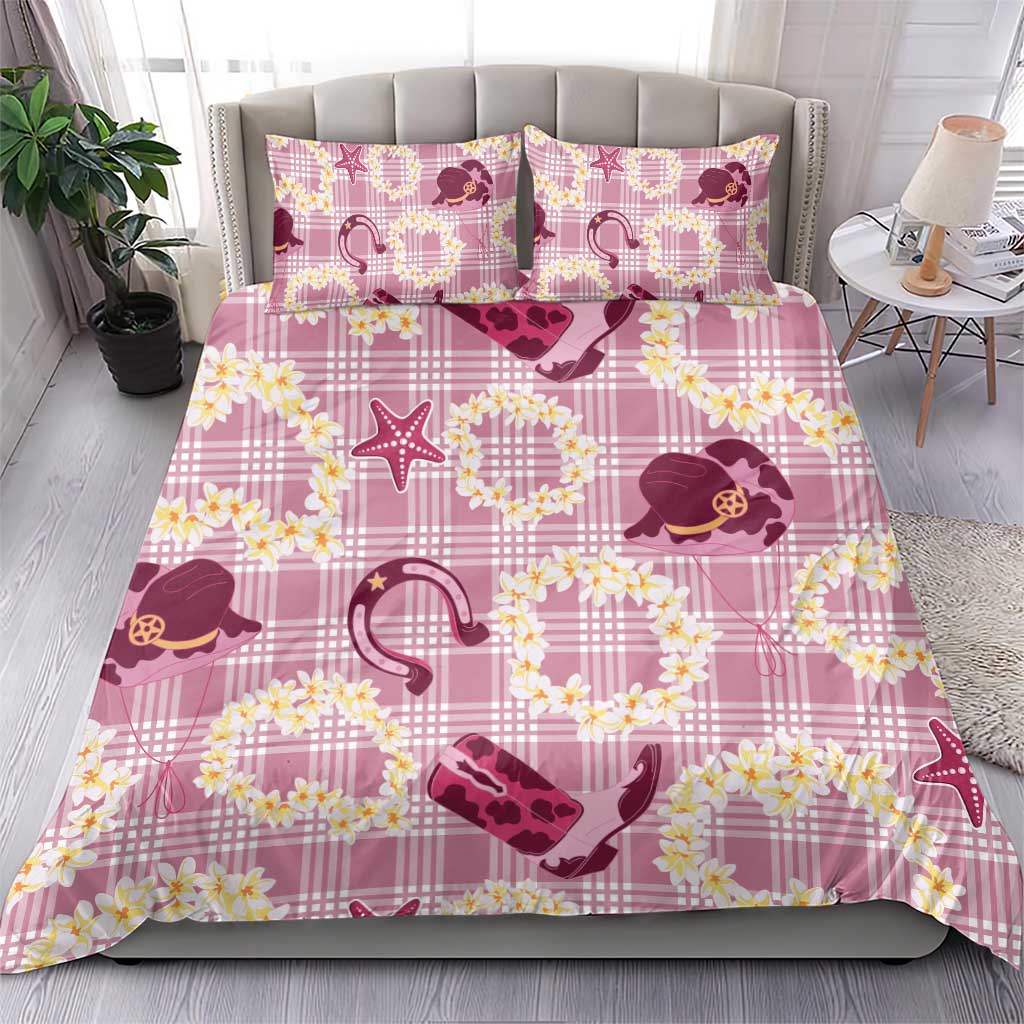 Aloha Hawaii Paniolo Lokelani Rose Palaka Bedding Set Coastal Rodeo LT7 - Polynesian Pride