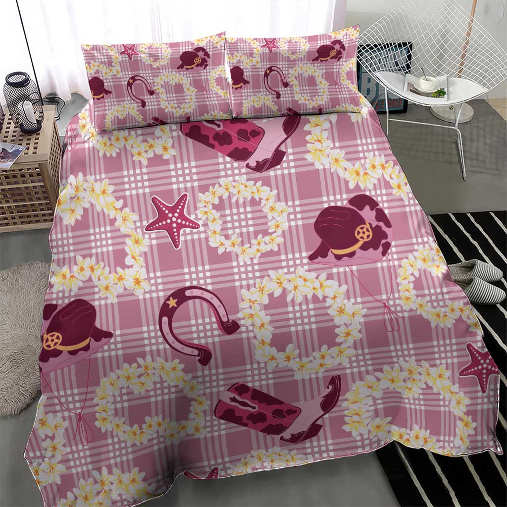Aloha Hawaii Paniolo Lokelani Rose Palaka Bedding Set Coastal Rodeo LT7 - Polynesian Pride