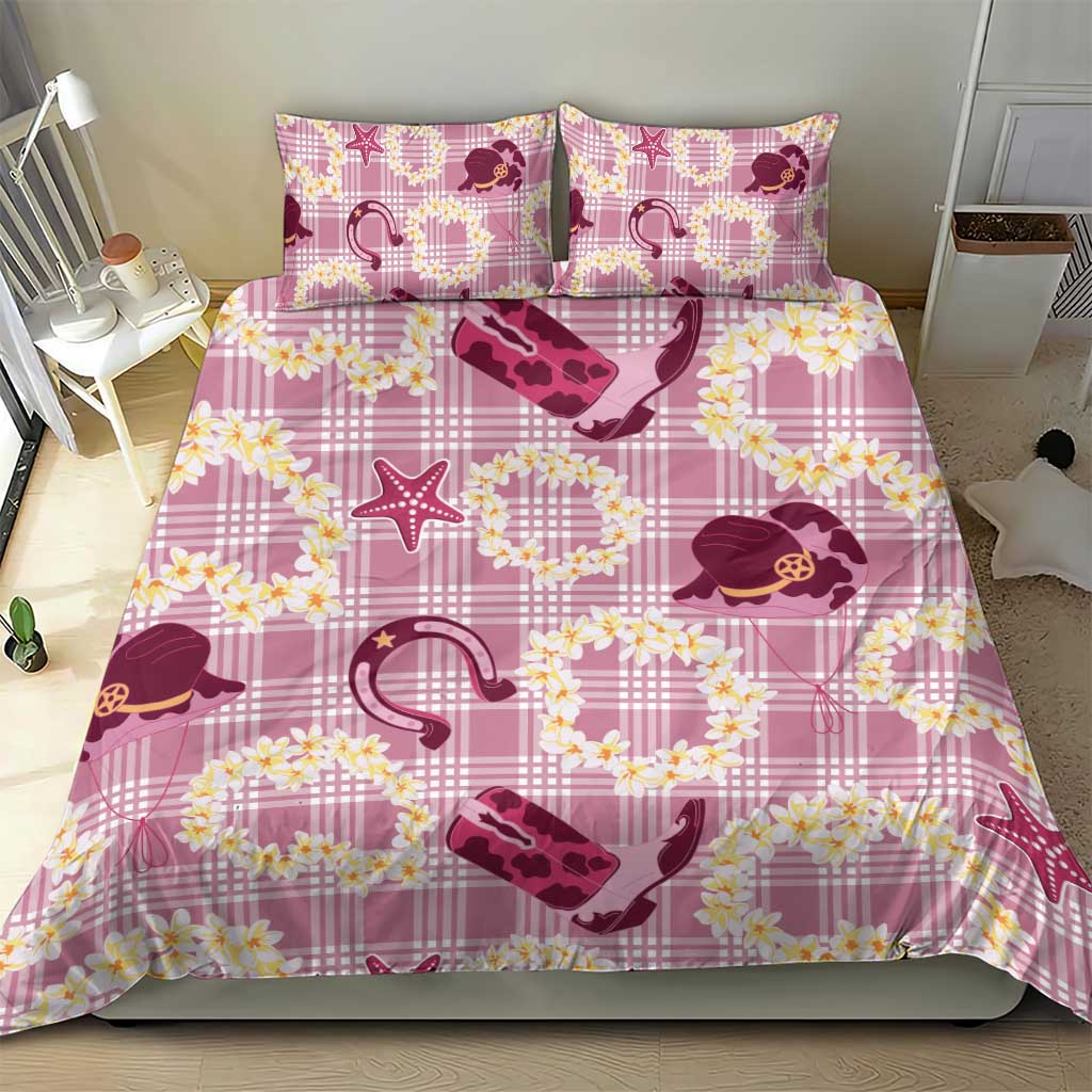 Aloha Hawaii Paniolo Lokelani Rose Palaka Bedding Set Coastal Rodeo LT7 - Polynesian Pride