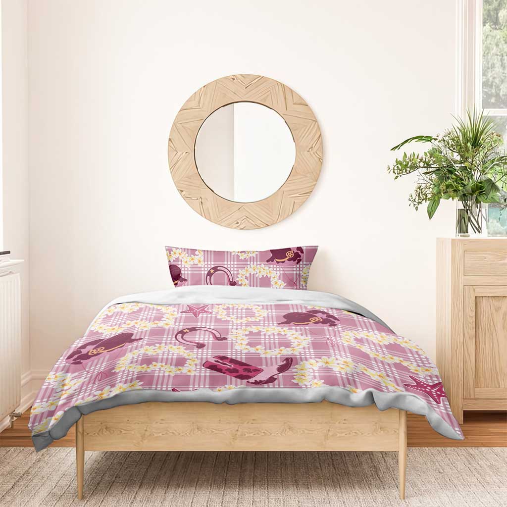 Aloha Hawaii Paniolo Lokelani Rose Palaka Bedding Set Coastal Rodeo LT7 - Polynesian Pride