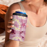 Aloha Hawaii Paniolo Lokelani Rose Palaka 4 in 1 Can Cooler Tumbler Coastal Rodeo LT7 - Polynesian Pride