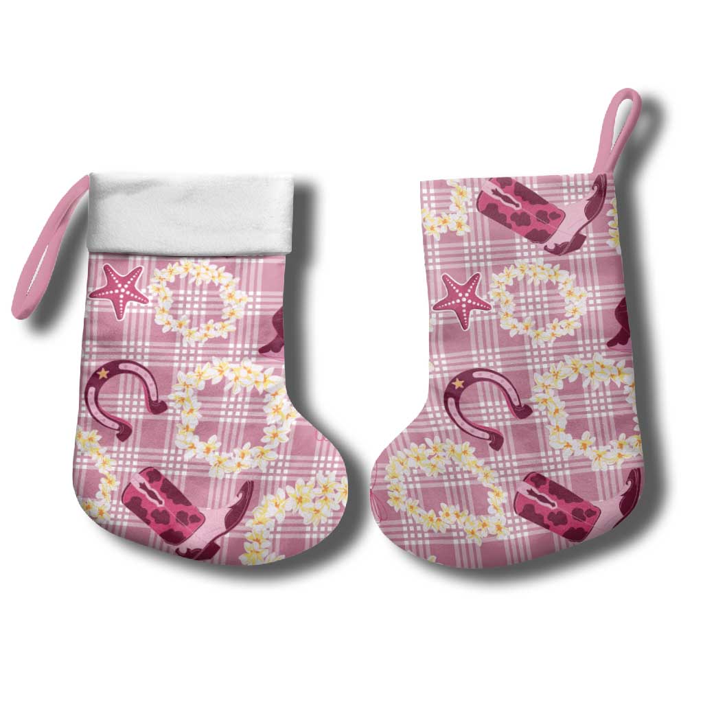 Aloha Hawaii Paniolo Lokelani Rose Palaka Christmas Stocking Coastal Rodeo LT7 - Polynesian Pride