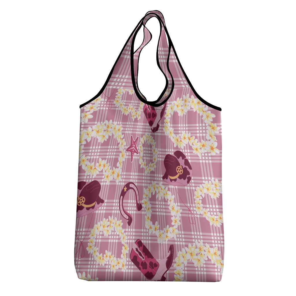 Aloha Hawaii Paniolo Lokelani Rose Palaka Grocery Bag Coastal Rodeo LT7 - Polynesian Pride