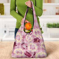 Aloha Hawaii Paniolo Lokelani Rose Palaka Grocery Bag Coastal Rodeo LT7 - Polynesian Pride
