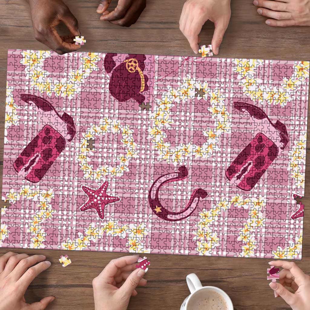Aloha Hawaii Paniolo Lokelani Rose Palaka Puzzle Coastal Rodeo LT7 - Polynesian Pride