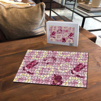 Aloha Hawaii Paniolo Lokelani Rose Palaka Puzzle Coastal Rodeo LT7 - Polynesian Pride