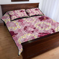 Aloha Hawaii Paniolo Lokelani Rose Palaka Quilt Bed Set Coastal Rodeo LT7 - Polynesian Pride