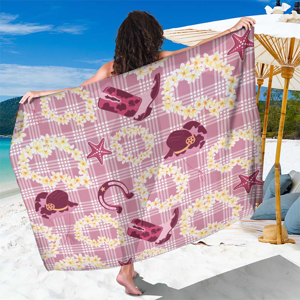 Aloha Hawaii Paniolo Lokelani Rose Palaka Sarong Coastal Rodeo LT7 One Size 44 x 66 inches Rose Pink - Polynesian Pride