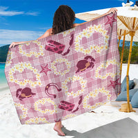 Aloha Hawaii Paniolo Lokelani Rose Palaka Sarong Coastal Rodeo LT7 One Size 44 x 66 inches Rose Pink - Polynesian Pride