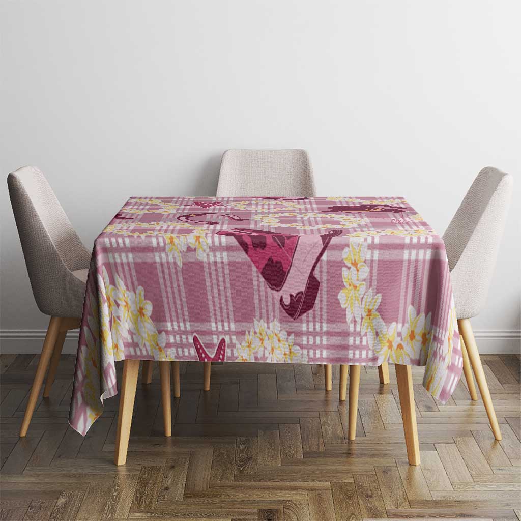 Aloha Hawaii Paniolo Lokelani Rose Palaka Tablecloth Coastal Rodeo LT7 - Polynesian Pride