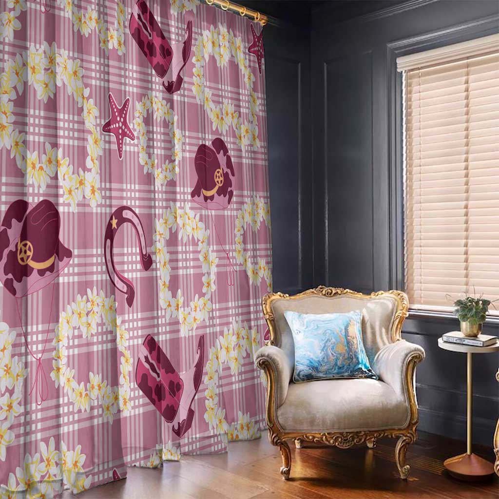 Aloha Hawaii Paniolo Lokelani Rose Palaka Window Curtain Coastal Rodeo LT7 - Polynesian Pride