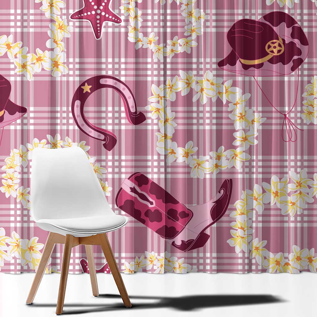 Aloha Hawaii Paniolo Lokelani Rose Palaka Window Curtain Coastal Rodeo LT7 - Polynesian Pride