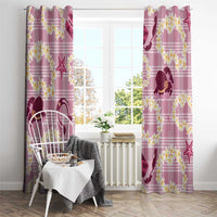 Aloha Hawaii Paniolo Lokelani Rose Palaka Window Curtain Coastal Rodeo LT7 - Polynesian Pride