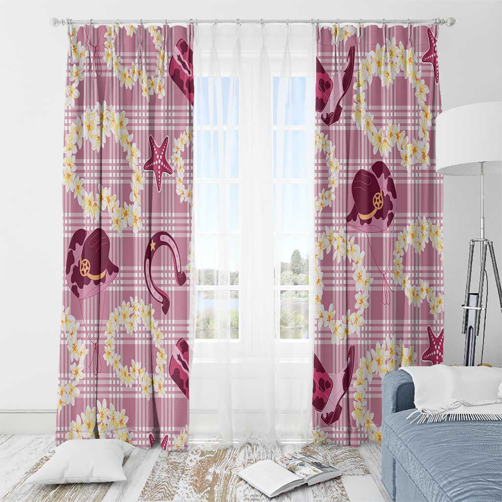 Aloha Hawaii Paniolo Lokelani Rose Palaka Window Curtain Coastal Rodeo LT7 - Polynesian Pride