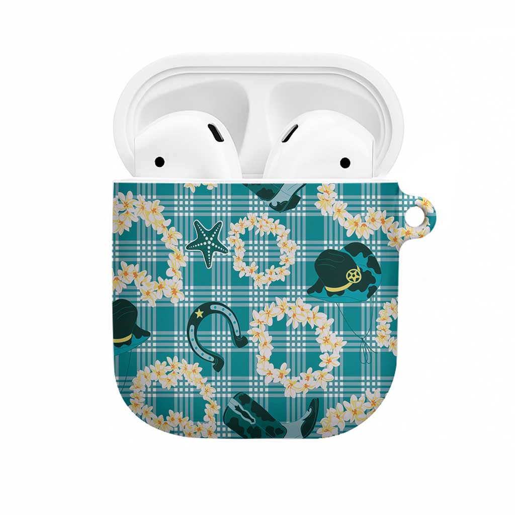 Aloha Hawaii Paniolo Teal Palaka AirPods Case Coastal Rodeo LT7 Teal - Polynesian Pride