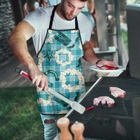 Aloha Hawaii Paniolo Teal Palaka Apron Coastal Rodeo LT7 - Polynesian Pride