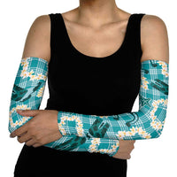 Aloha Hawaii Paniolo Teal Palaka Arm Sleeves Coastal Rodeo LT7 - Polynesian Pride