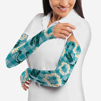 Aloha Hawaii Paniolo Teal Palaka Arm Sleeves Coastal Rodeo LT7 - Polynesian Pride