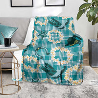 Aloha Hawaii Paniolo Teal Palaka Blanket Coastal Rodeo LT7 - Polynesian Pride