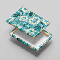 Aloha Hawaii Paniolo Teal Palaka Canvas Wall Art Coastal Rodeo LT7 - Polynesian Pride
