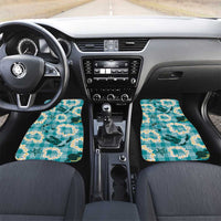 Aloha Hawaii Paniolo Teal Palaka Car Mats Coastal Rodeo LT7 Set 2pcs - Front Teal - Polynesian Pride