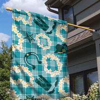 Aloha Hawaii Paniolo Teal Palaka Garden Flag Coastal Rodeo LT7 - Polynesian Pride