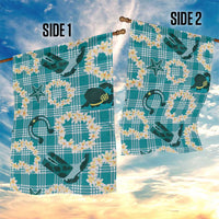 Aloha Hawaii Paniolo Teal Palaka Garden Flag Coastal Rodeo LT7 - Polynesian Pride