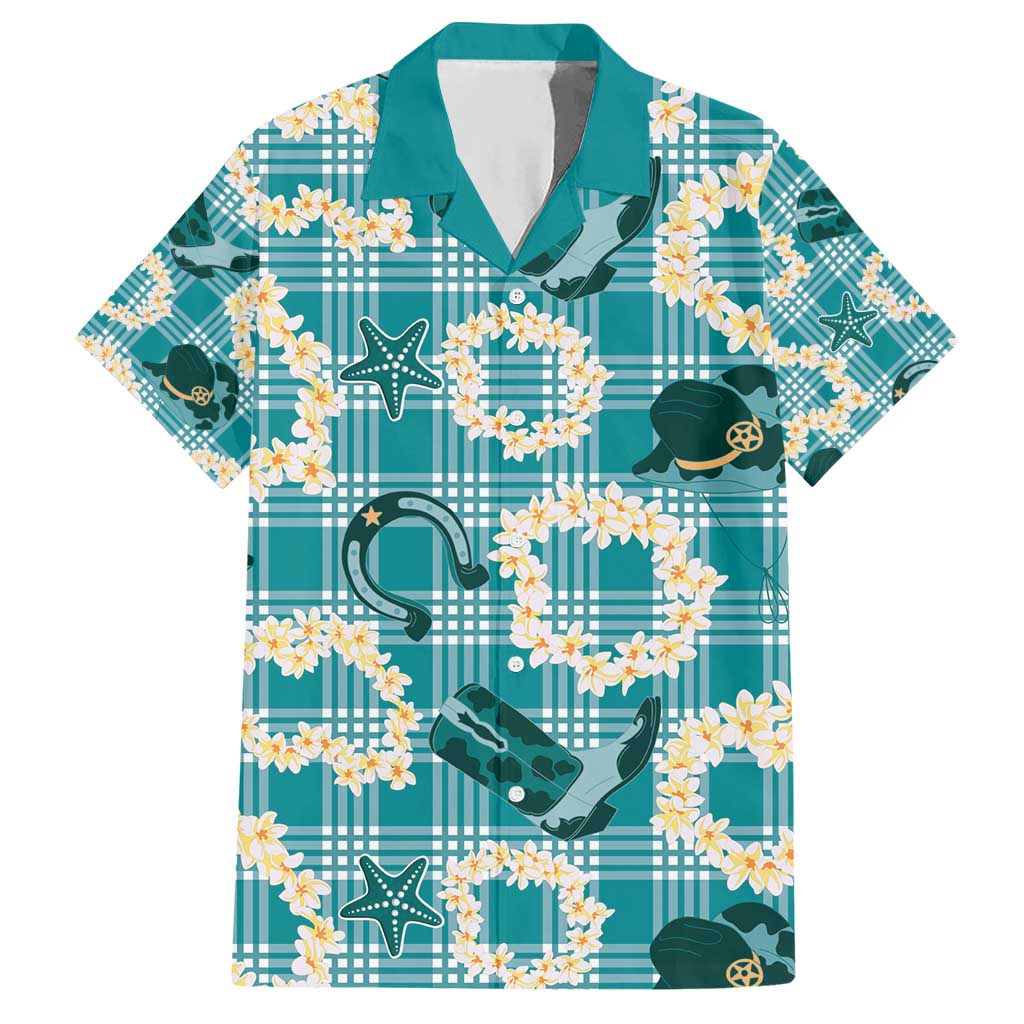 Aloha Hawaii Paniolo Teal Palaka Hawaiian Shirt Coastal Rodeo LT7 Teal - Polynesian Pride