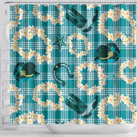 Aloha Hawaii Paniolo Teal Palaka Shower Curtain Coastal Rodeo LT7 - Polynesian Pride