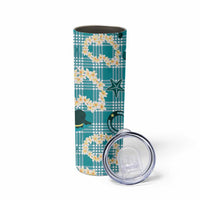 Aloha Hawaii Paniolo Teal Palaka Skinny Tumbler Coastal Rodeo LT7 - Polynesian Pride