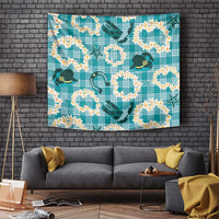 Aloha Hawaii Paniolo Teal Palaka Tapestry Coastal Rodeo LT7 Teal - Polynesian Pride