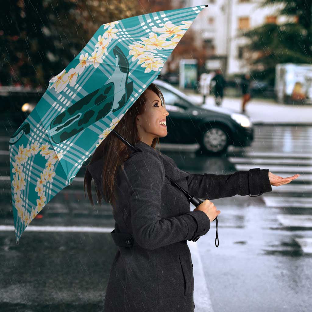 Aloha Hawaii Paniolo Teal Palaka Umbrella Coastal Rodeo LT7 - Polynesian Pride