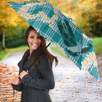 Aloha Hawaii Paniolo Teal Palaka Umbrella Coastal Rodeo LT7 - Polynesian Pride