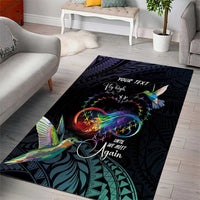 Polynesian Cancers Awareness Area Rug Hummingbird - Fly High Until We Meet Again LT7 - Polynesian Pride