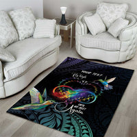 Polynesian Cancers Awareness Area Rug Hummingbird - Fly High Until We Meet Again LT7 - Polynesian Pride