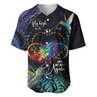 Polynesian Cancers Awareness Baseball Jersey Hummingbird - Fly High Until We Meet Again LT7 Colorful - Polynesian Pride