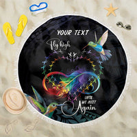 Polynesian Cancers Awareness Beach Blanket Hummingbird - Fly High Until We Meet Again LT7 One Size 150cm Colorful - Polynesian Pride