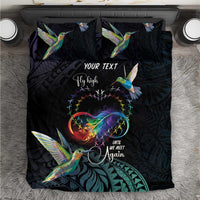 Polynesian Cancers Awareness Bedding Set Hummingbird - Fly High Until We Meet Again LT7 Colorful - Polynesian Pride