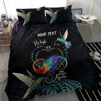 Polynesian Cancers Awareness Bedding Set Hummingbird - Fly High Until We Meet Again LT7 - Polynesian Pride