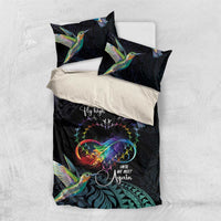 Polynesian Cancers Awareness Bedding Set Hummingbird - Fly High Until We Meet Again LT7 US Twin 172cm x 218cm Colorful - Polynesian Pride