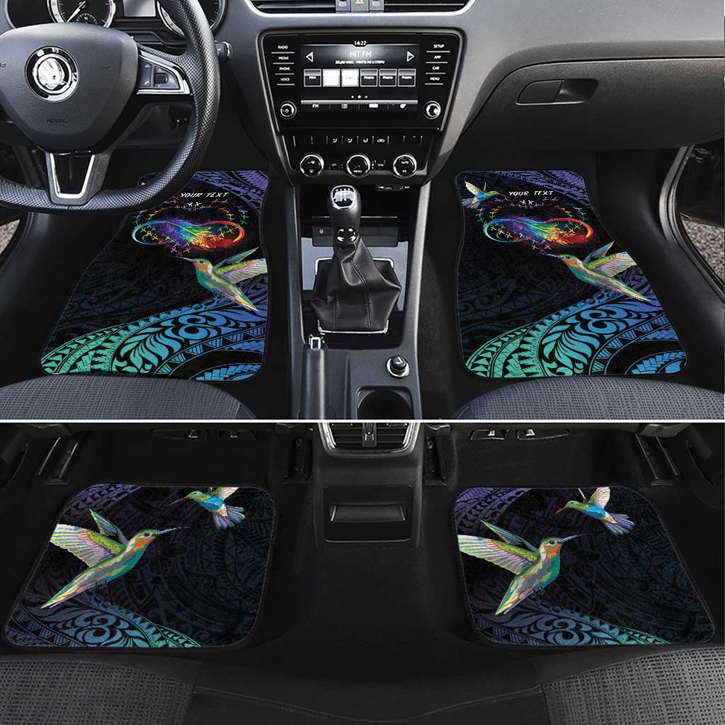 Polynesian Cancers Awareness Car Mats Hummingbird - Fly High Until We Meet Again LT7 Set 4pcs Colorful - Polynesian Pride