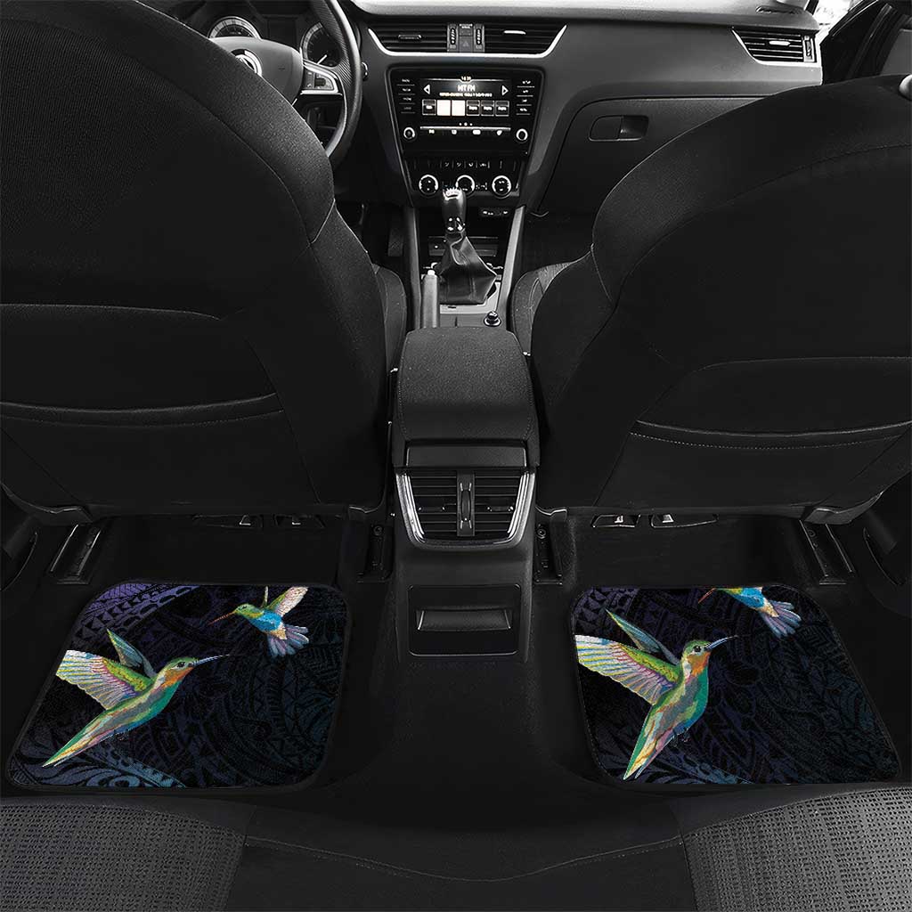 Polynesian Cancers Awareness Car Mats Hummingbird - Fly High Until We Meet Again LT7 Set 2pcs - Back Colorful - Polynesian Pride