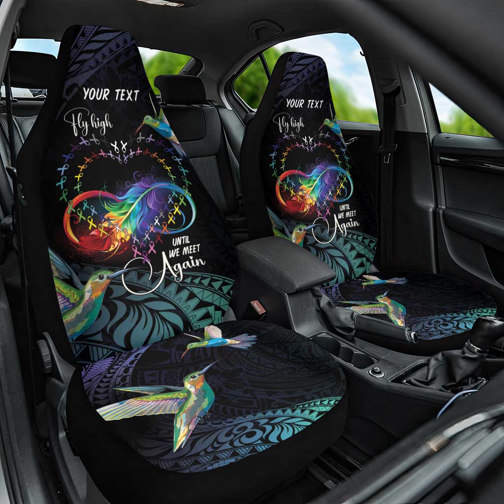 Polynesian Cancers Awareness Car Seat Cover Hummingbird - Fly High Until We Meet Again LT7 One Size Colorful - Polynesian Pride